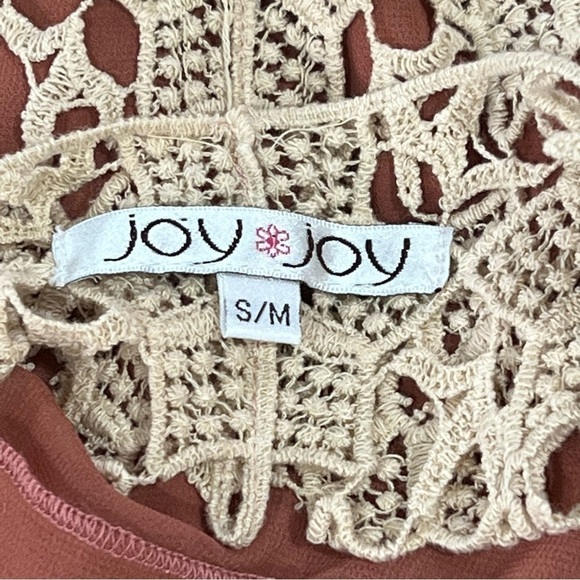 JOY JOY‎ LACE SCOOP NECK LINED TUNIC TOP - Picture 11 of 13